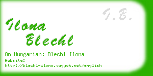 ilona blechl business card